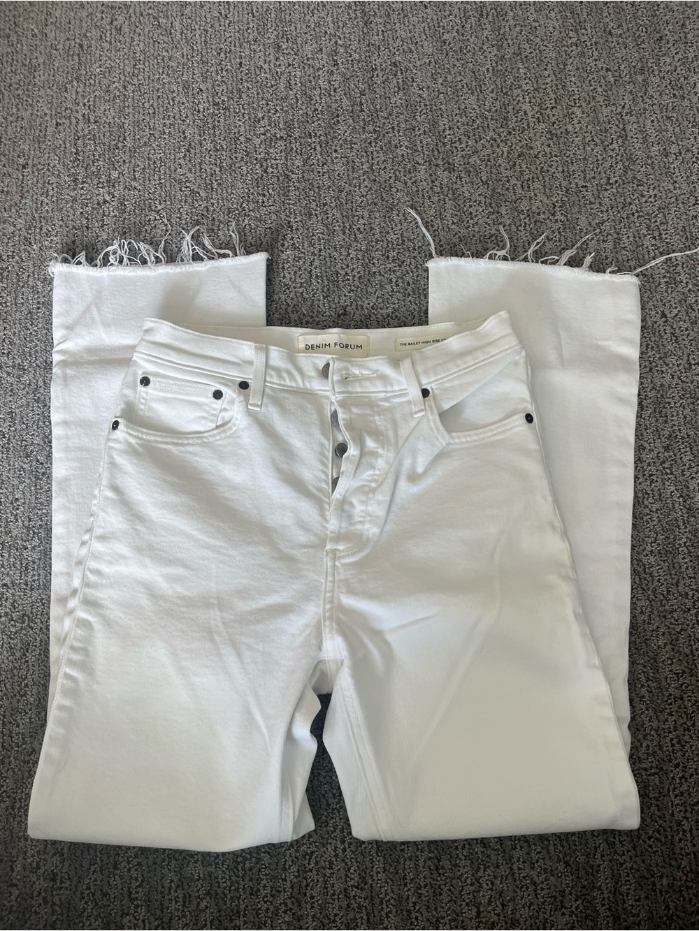 Denim Forum White Bailee high rise jeans